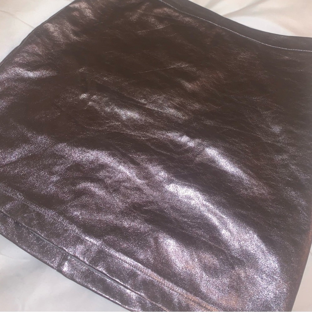 Revolve Superdown Bronze Liquid Metallic Mini Skirt
